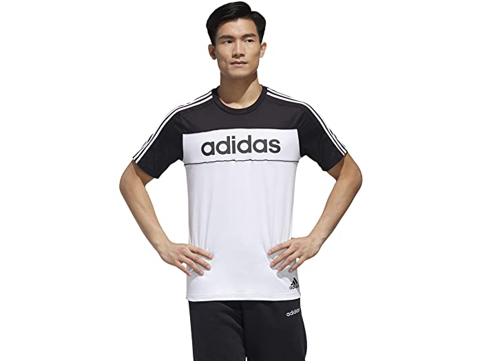 取寄 adidas エッセンシャル カラー防遏 ティーグラウンド adidas Essentials Color-Block Tee Black/ White/Black adidas アディダス メンズ トップス ブランド Tティーシャツ 長袖 スポーツ フィットネス トレーニング ウェア 大きい サイズ ビックサイズ ストリート ...