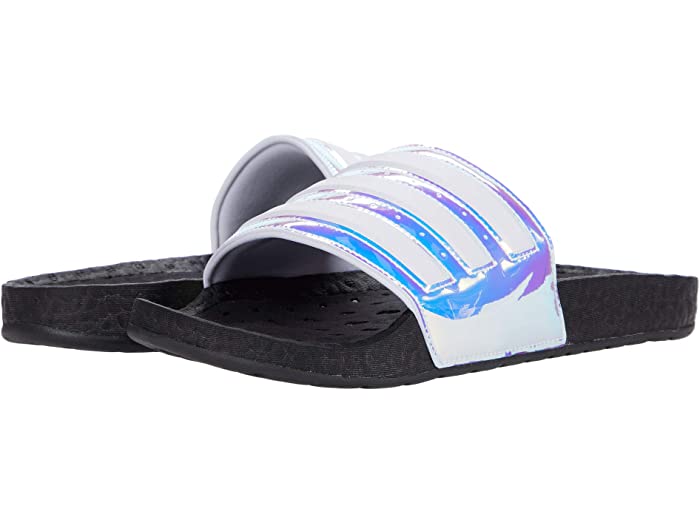 取寄 Adidas アディレッタ ブースト 滑る Adidas Adilette Boost Slides Iridescent White Black Adidas アディダス サンダル メンズ スポーツサンダル ブランド 心地よい ファッション 大きいサイズ ビックサイズ スポーツ 町すじ Cmsmontera Com