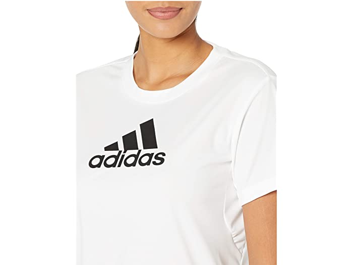 取寄 Adidas プライムブルー 2 ムーブ ロゴタイプ 運動 しっくり Adidas Primeblue Designed 2 Move Logo Sport Tee White Black Adidas アディダス トップス Tワイシャツ 長袖 レディース ブランド名 スポーツ フィットネス 心 安い 磊落大いさ ビックサイズ Damienrice Com