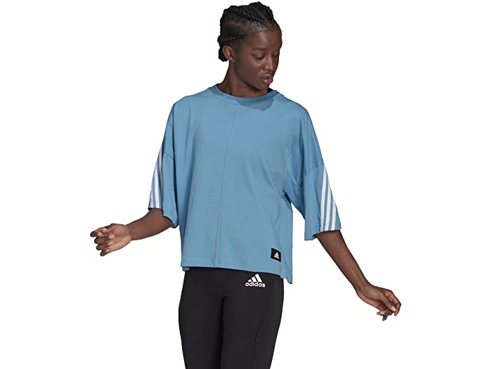 取寄 Adidas 3ストライプ ティー Adidas 3 Stripes Tee Hazy Blue Crew Navy Adidas アディダス トップス Tシャツ 長袖 レディース ブランド スポーツ フィジカルフィットネス カジュアル 甚大大いさ ビックサイズ Kossacklaw Com