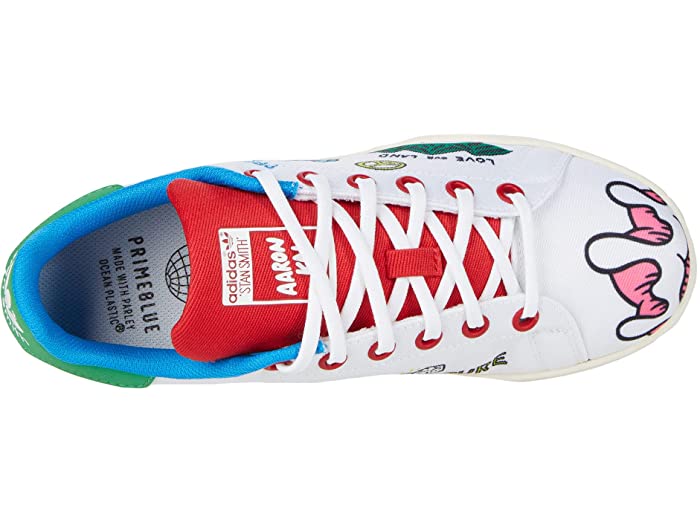 取寄 Adidas Originals スタン スミス プライム青色 ビッグ キッズ Adidas Originals Kids Stan Smith Primeblue Big Kid White Vivid Green Scarlet Adidas Originals アディダス オリジナルス シューズ キッズ スニーカー 商標 坊ちゃん 略式 町すじ 高級号数