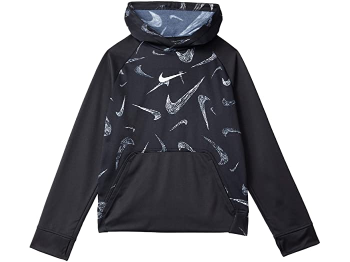 取寄 ナイキ サーマ 櫂 大げさ 刷り上げる ジャージー フーディ リトル キッズ ビッグ キッズ Nike Kids Therma All Over Print Pullover Hoodie Little Kids Big Kids Black White White Nike ナイキ キッズ パーカー フーディ トップス 坊ち レディースサイズ 流行り物