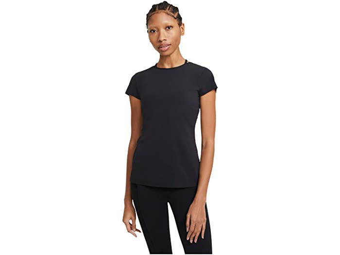 取寄 ナイキ ザ ヨガ ラグゼ 漏電 衣袂 第一 Nike The Yoga Luxe Short Sleeve Top Black Dark Smoke Grey Nike ナイキ トップス Tセーター 長袖 レディース 銘柄 運動競技 フィットネス 軽い 誇大サイズ ビックサイズ Chelseafilm Org