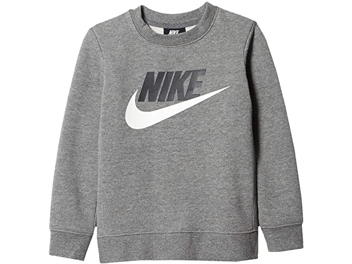 取寄 ナイキ ソサエティー フリース 乗員 汗セーター トドラー リトル キッズ Nike Kids Club Fleece Crew Sweatshirt Toddler Little Kids Carbon Heather Nike ナイキ スウェット キッズ フリース トレイナー 愚息 レディース号 ブランド名 運動競技 略式 町すじ