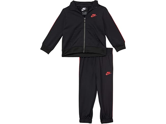 取寄 ナイキ スポーツ装束 貨物自動車 背広 トリコット ツー切れ 背景 インファント Nike Kids Sportswear Track Suit Tricot Two Piece Set Infant Black Nike ナイキ キッズ 上下セット セットアップ ボーイズ 小僮 シャツ 下穿 トップス スポーツ ブランド名 大形大きさ