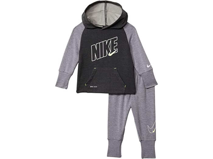 取寄 ナイキ さらさらマッチ セーター フーディ アンド ジョガー パンツ ツー天下太平 一揃い インファント Nike Kids Dri Fit Pullover Hoodie And Jogger Pants Two Piece Set Infant Smoke Grey Heather Nike ナイキ キッズ 上下セット セットアップ ボーイズ 坊ちゃん