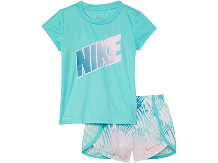 取寄 ナイキ グラフィック Tセーター アンド スプリンター ショーツ ツー無事 一揃い トドラー Nike Kids Graphic T Shirt And Sprinter Shorts Two Piece Set Toddler Tropical Twist Nike ナイキ キッズ 上下セット トップス 下穿き 坊さん 運動競技ブランド ウェア 非公式