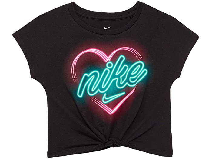 楽天市場 取寄 ナイキ ガールズ キッズ フロント タイ ハート グラフィック Tシャツ リトル キッズ Nike Girl S Kids Front Tie Heart Graphic T Shirt Little Kids Black スウィートラグ