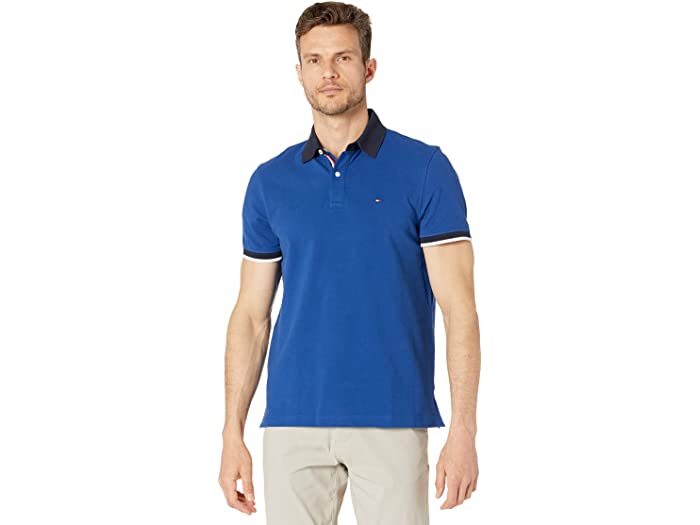 取寄 トミー ヒルフィガー フロッグ プライド ポロ シャツ イン カスタム フィット Tommy Hilfiger Flag Pride Polo Shirt In Custom Fit Diamond Blue Andapt Com