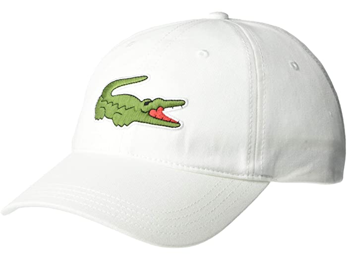 Lacoste 帽子 メンズ キャップ メンズ スポーツ ブランド ラコステ キャップ カジュアル キャップ メンズ ストリート ファッション ビッグ 男性 取寄 ラコステ クロコ ツイル レザーストラップ キャップ Lacoste Men S Big Croc Twill Leatherstrap Cap White
