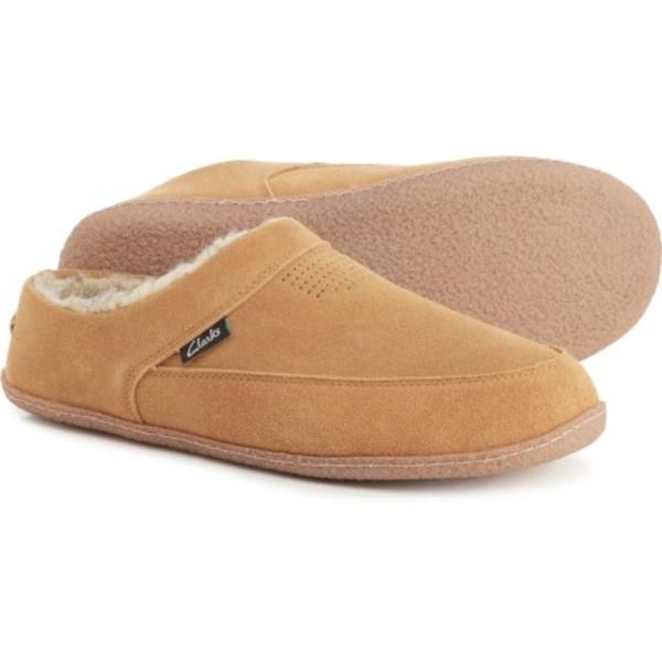 clarks perforated suede scuff slippers