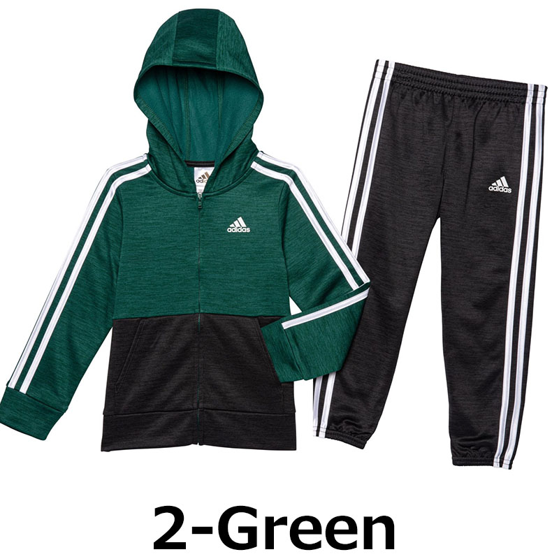 特価品コーナー アディダス ジャージ 上下セット キッズ 90cm 95cm 2歳 3歳 子供服 スポーツウェア ジャージ上下 セットアップ 幼児 かわいい ブランド Adidas 3 Stripe Fleece Hoodie And Joggers Set Sferavisia Hr