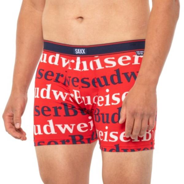 (取寄)サックス アンダーウェア メンズ アンダーウェア ボクサー ブリーフ ウィズ フライ SAXX Underwear men SAXX Underwear Daytripper Boxer Briefs with Fly (For Men) Re-Run- Red
