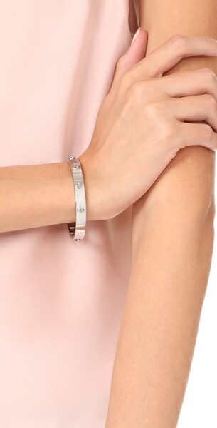 Sweetrag Rakuten Ichiba Order Tory Burch Logo Stud Hinge Order Tory Burch Logo Stud Hinge Bracelet Tolly Birch Studs Silver