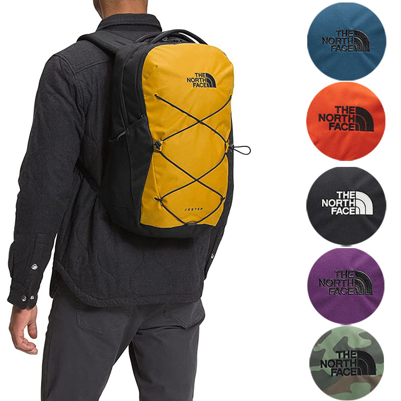 the north face jester backpack in yellow