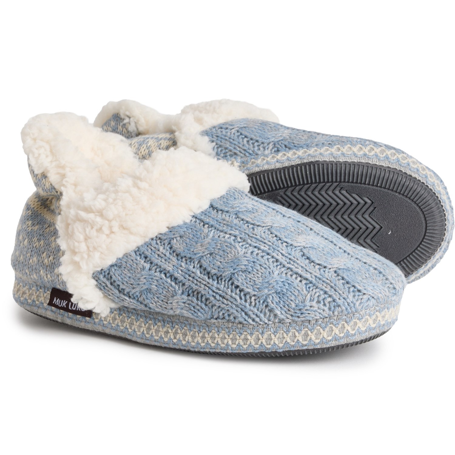 (取寄) ムク ルクス レディース マグダレナ スリッパ Muk Luks women Magdalena Slippers (For Women) Light Blue