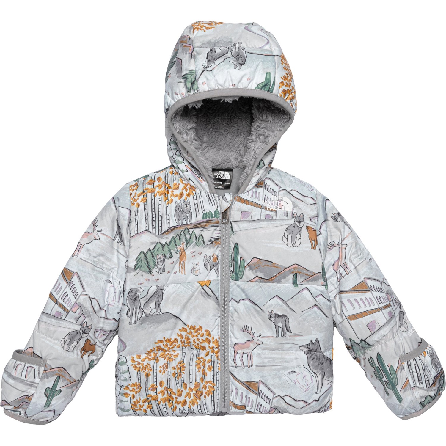 (取寄) ノースフェイス インファント ガールズ ノース ダウン フーデット ジャケット - 600 フィル パワー The North Face Infant Girls North Down Hooded Jacket - 600 Fill Power Tnf White Like A Wlf Pt