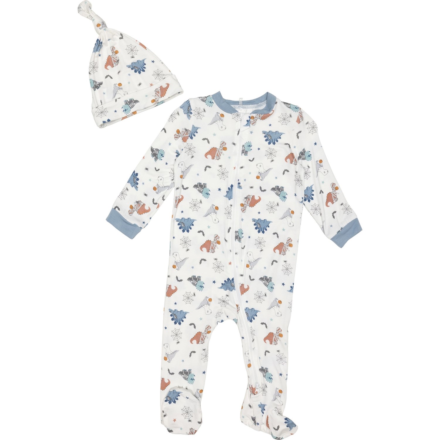 (取寄) ミルクベリー インファント ボーイズ ディノ ハロウィーン カバーオール アンド ハット セット - ロング スリーブ MILKBERRY Infant Boys Dino Halloween Coveralls and Hat Set - Long Sleeve Multi画像