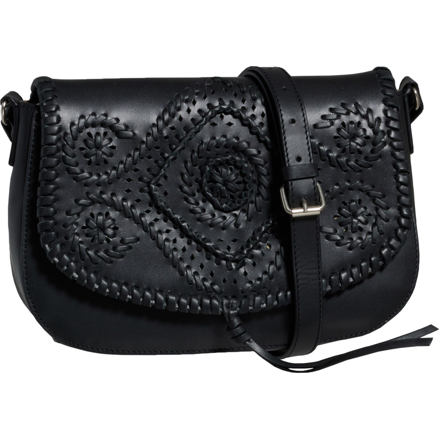(取寄) ラッキーブランド ケーリー クロスボディ バッグ - レザー Lucky Brand Cary Crossbody Bag - Leather Black