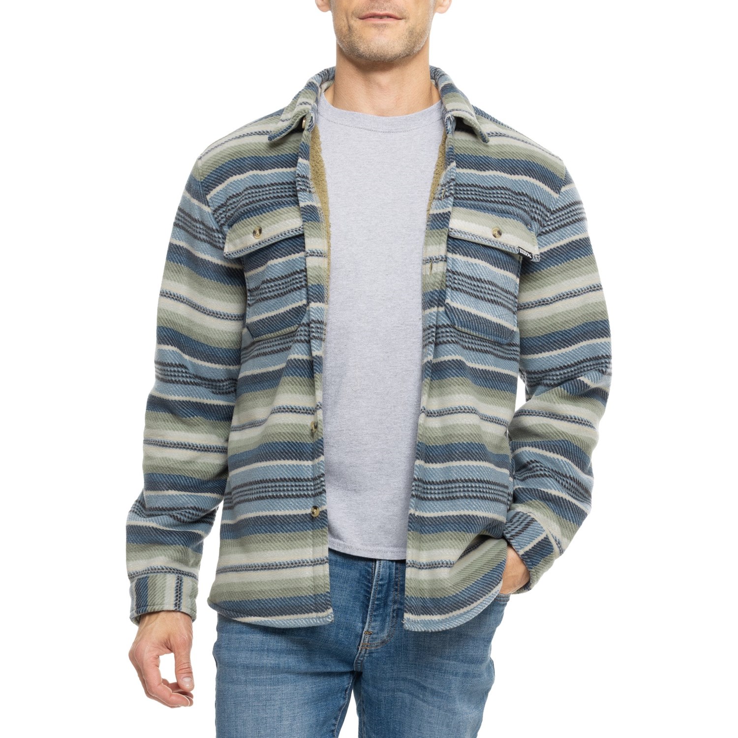 (取寄) エディーバウアー スパーロウ シャツ ジャケット Eddie Bauer Sparrow Shirt Jacket Dark Denim Stripe