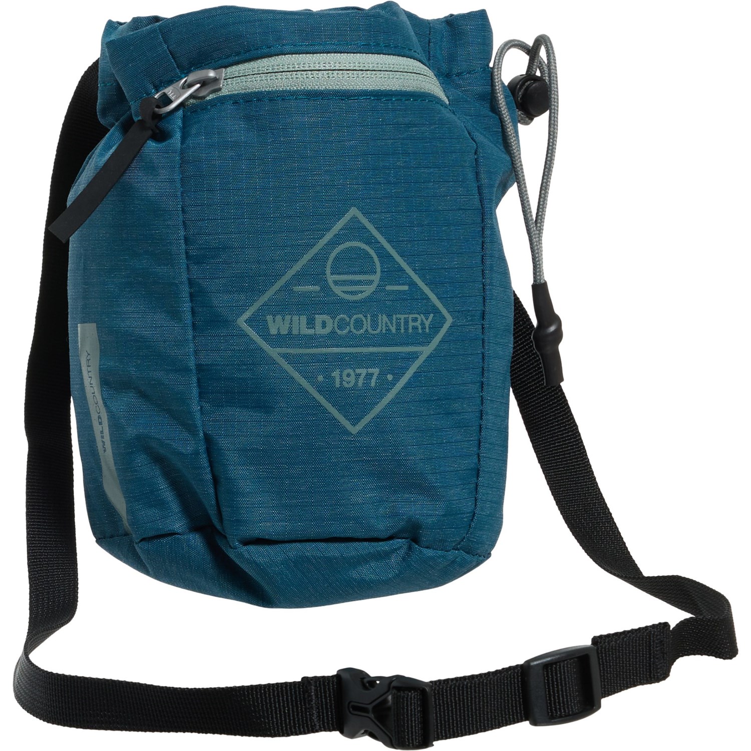 (取寄) ワイルドカントリー シンクロ チョーク バッグ - Wild Country Syncro Chalk Bag - 6.7x5” Petrol