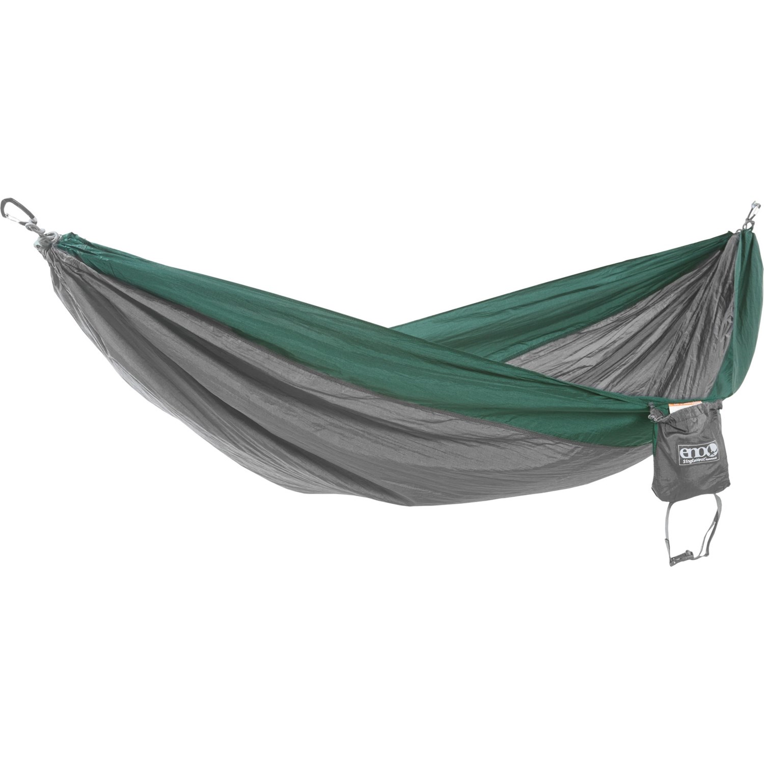 (取寄) エノ シングルネスト ハンモック - フォレスト-グレー ENO SingleNest Hammock - 9'4”x4'7”, Forest-Grey Forest/Grey