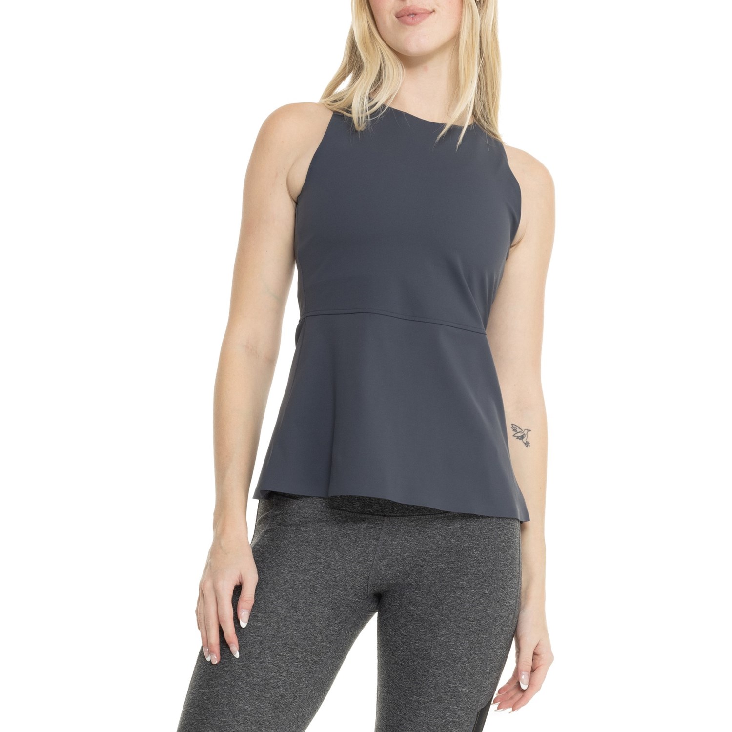 (取寄) スパンクス ペプラム シェルフ ブラ タンク トップ Spanx Peplum Shelf Bra Tank Top Dark Storm