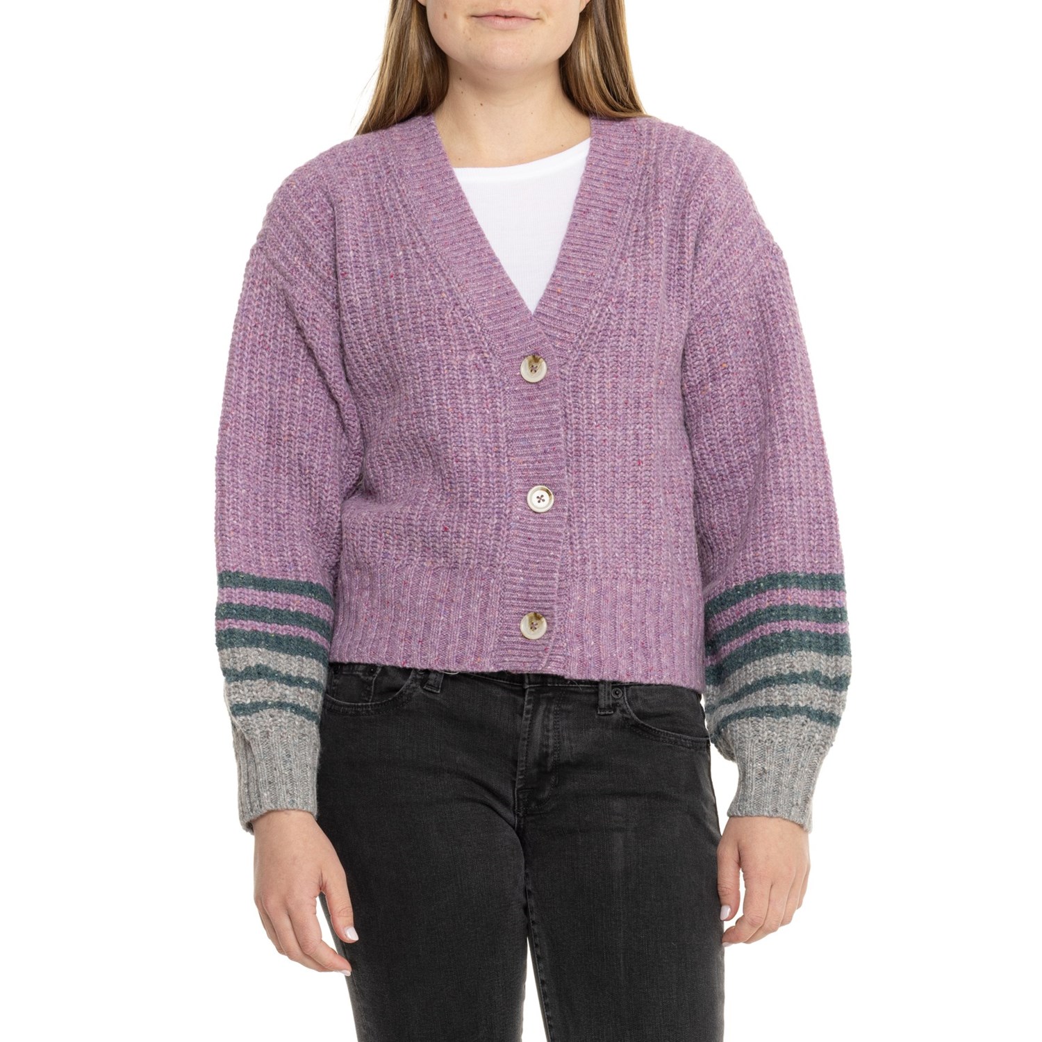 (取寄) スマートウール コージー ロッジ クロップド カーディガン セーター - メリノ ウール SmartWool Cozy Lodge Cropped Cardigan Sweater - Merino Wool Lavender Frost Heather 14,953円