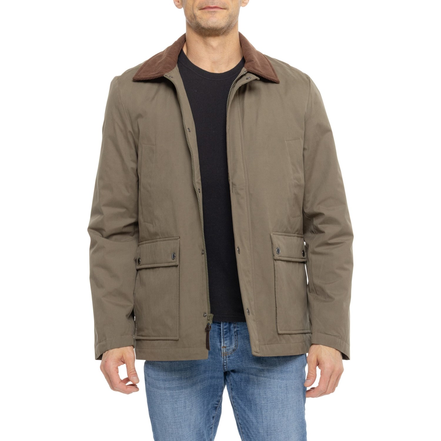 (取寄) ランズエンド ワークウェア ジャケット - インサレーテッド Lands' End Workwear Jacket - Insulated Olive