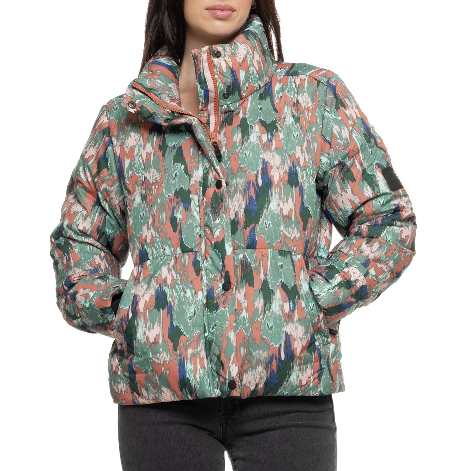 (取寄) アウトドア リサーチ コールドフロント ダウン ジャケット - 700 フィル パワー Outdoor Research Coldfront Down Jacket - 700 Fill Power Cinnamon Print