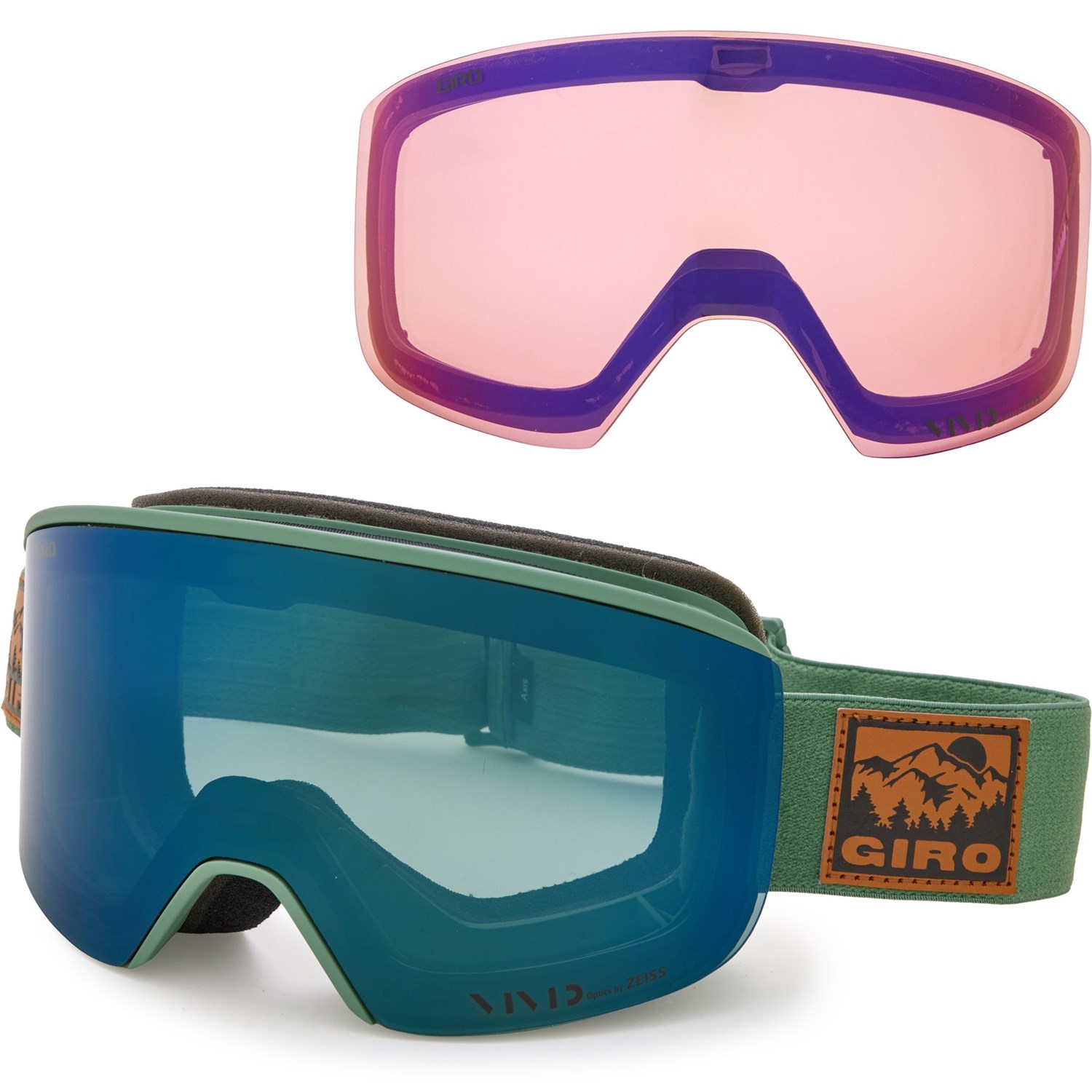 (取寄) ジロ アクシス スキー ゴーグルズ - エクストラ レンズ Giro Axis Ski Goggles - Extra Lens Green Vista