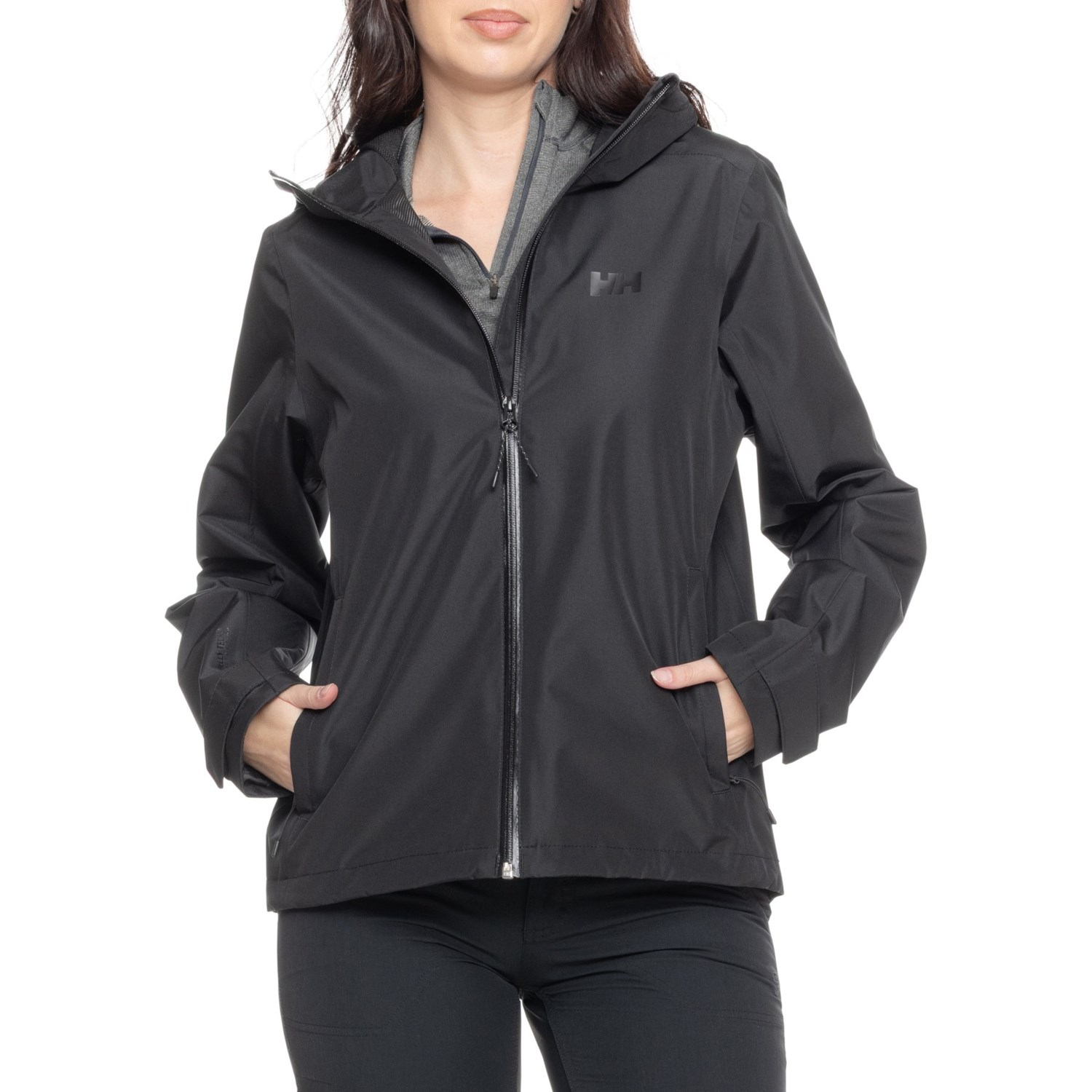 (取寄) ヘリーハンセン ヴォヤージュ レイン ジャケット - ウォータープルーフ Helly Hansen Voyage Rain Jacket - Waterproof Black