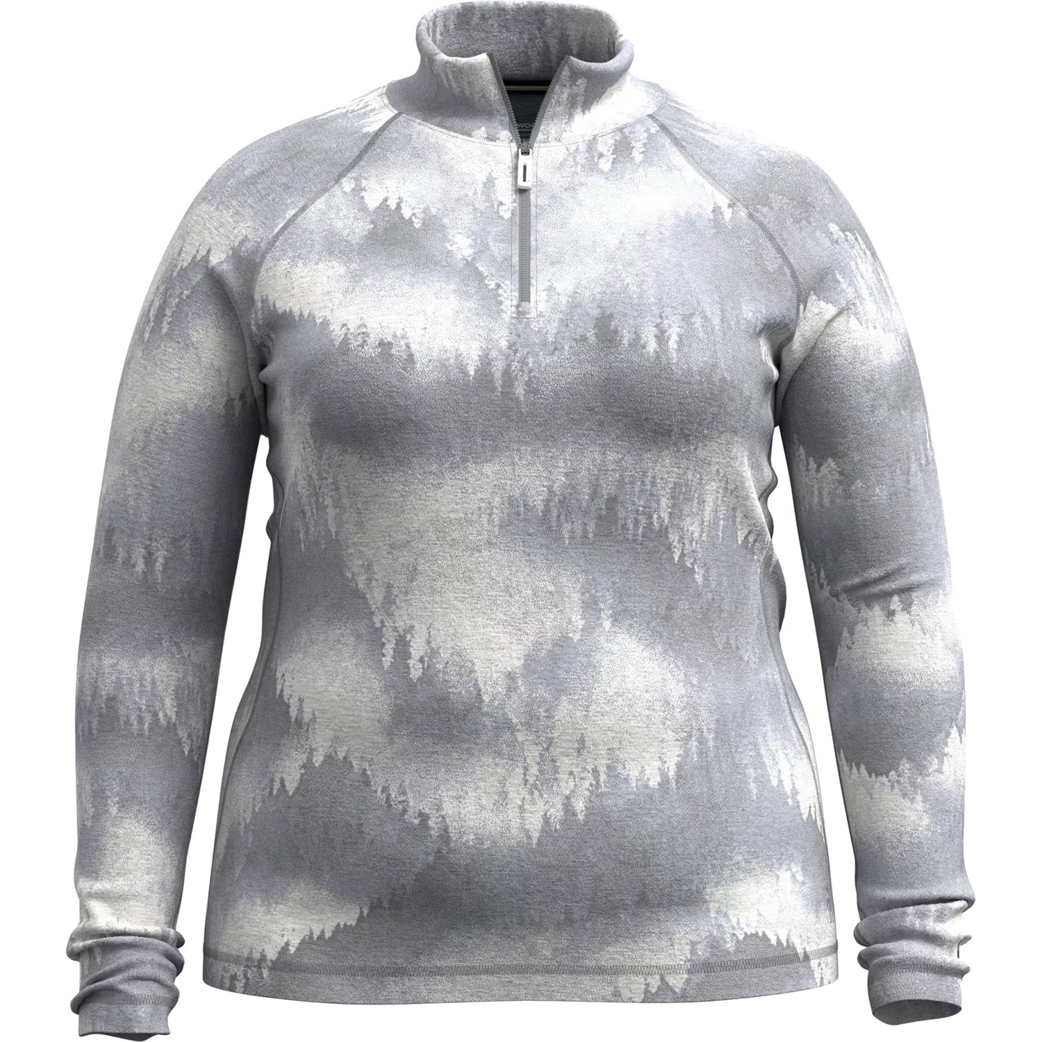 (取寄) スマートウール クラシック サーマル ベース レイヤー トップ - メリノ ウール, ジップ ネック, ロング スリーブ SmartWool Classic Thermal Base Layer Top - Merino Wool, Zip Neck, Long Sleeve Classic Thermal Bl Light Gray Foggy Pines
