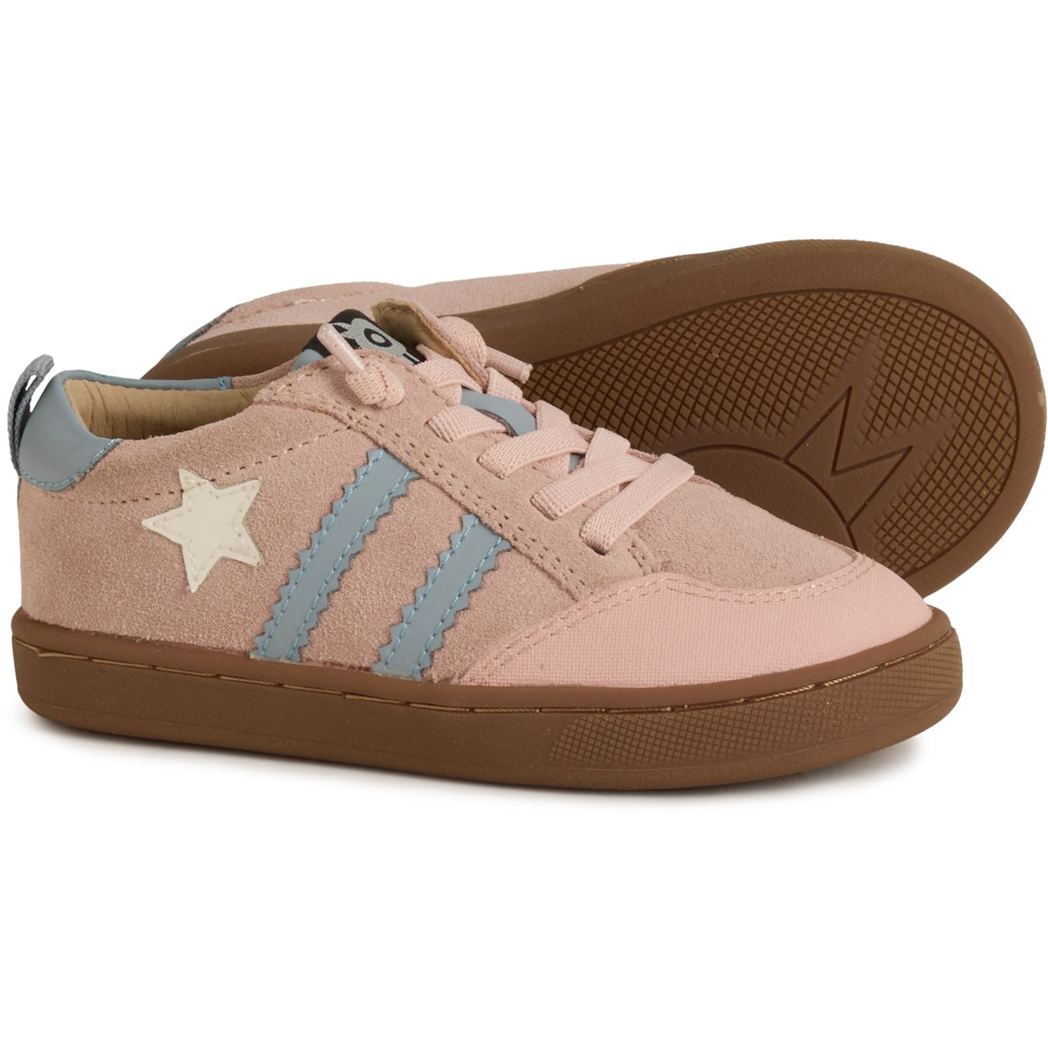 (取寄) オールド ソールズ リトル ガールズ ランナー スニーカー - スエード OLD SOLES Little Girls Wos Runner Sneakers - Suede Light Pink Suede / Nacardo Blanco / Dusty Blue