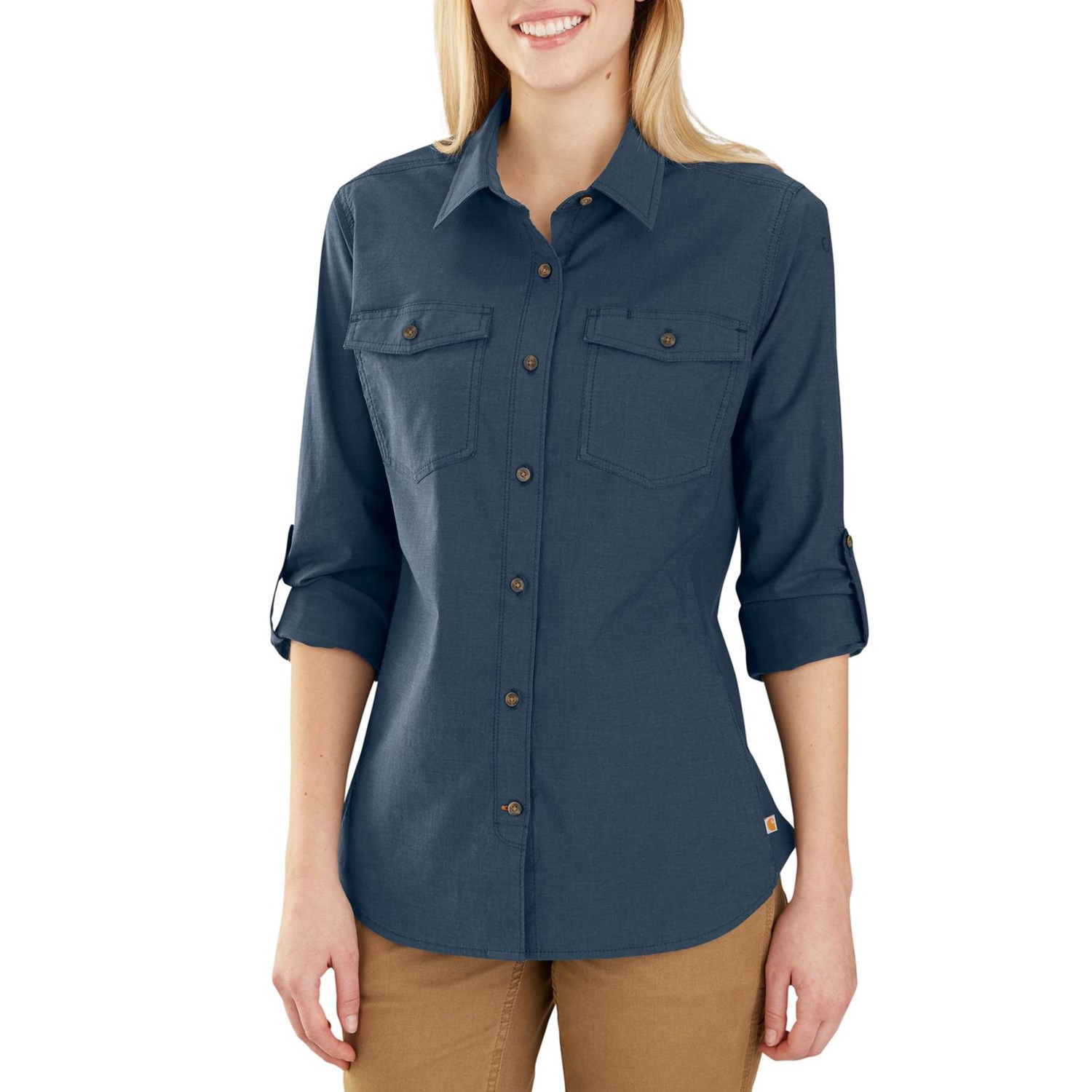 (取寄) カーハート 103600 プラス ラギッド フレックス リラックスド-フィット フィット シャツ - ロング スリーブ Carhartt 103600 Plus Rugged Flex Relaxed Fit Shirt - Long Sleeve Twilight