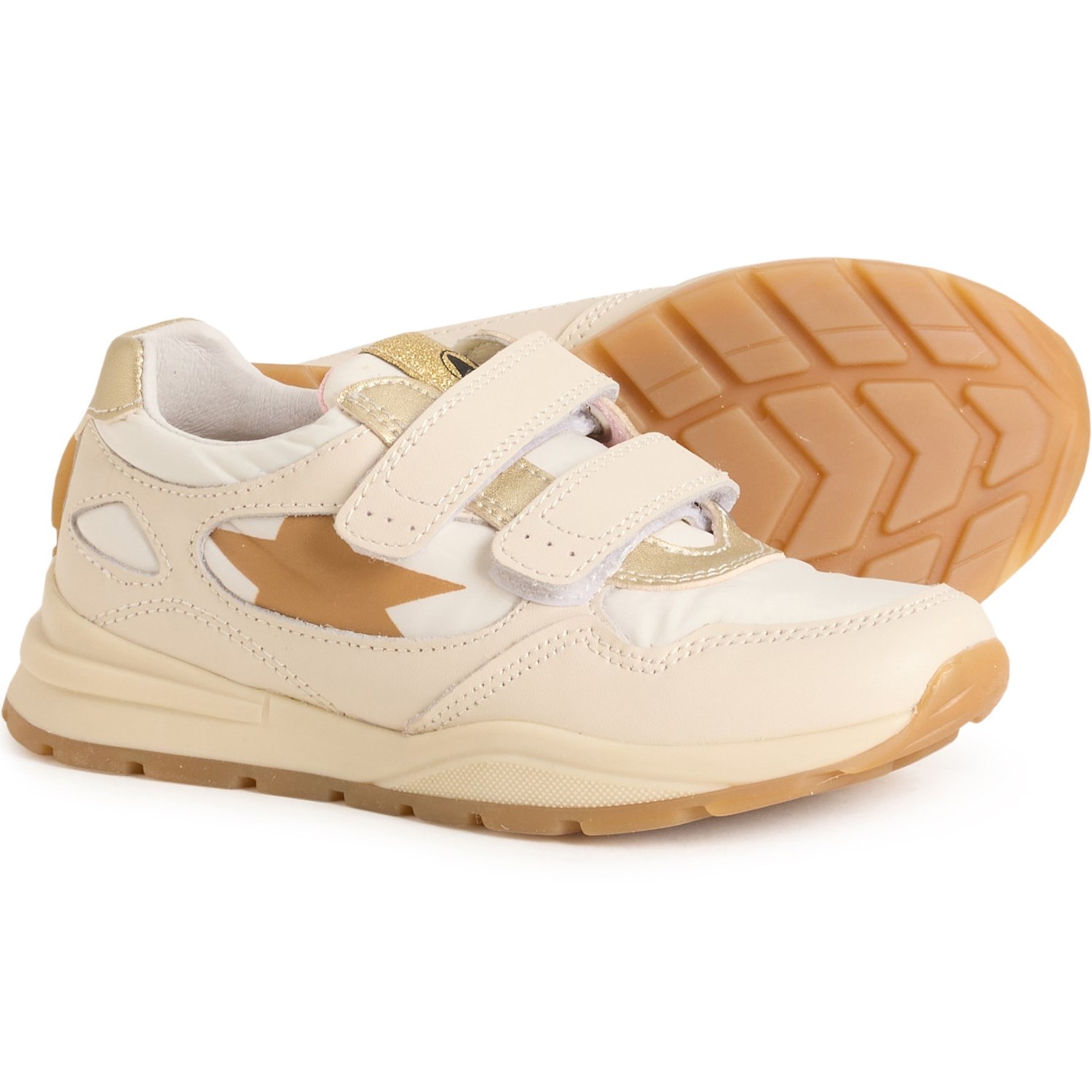 (取寄) ナチュリーノ ボーイズ アンド ガールズ ヴィ スニーカー - レザー Naturino Boys and Girls Daudi VI Sneakers - Leather Nylon Milk