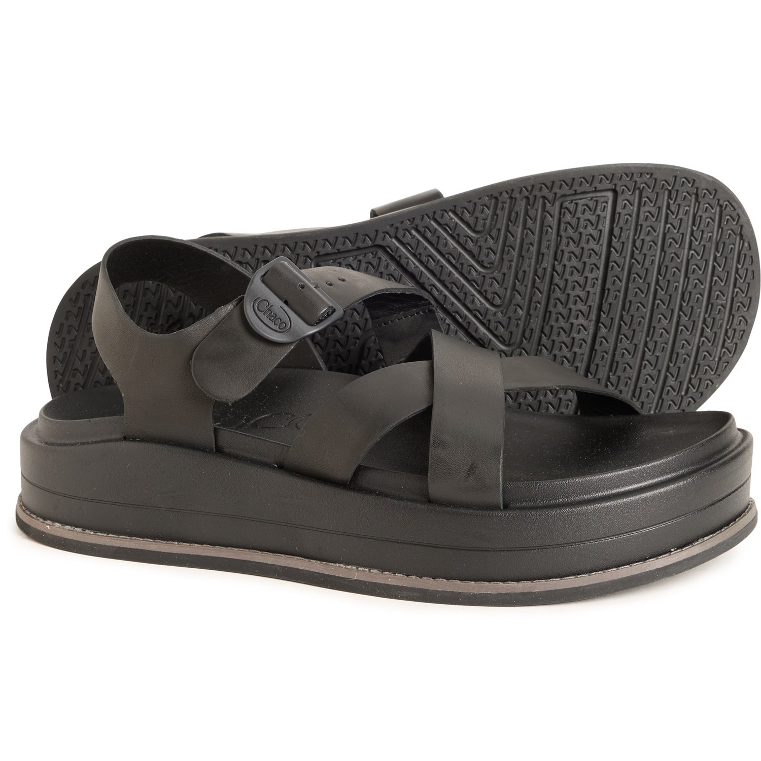 (取寄) チャコ レディース チャコ タウンズ ミッドフォーム サンダル - レザー Chaco women Townes Midform Sandals - Leather (For Women) Black｜スウィートラグ