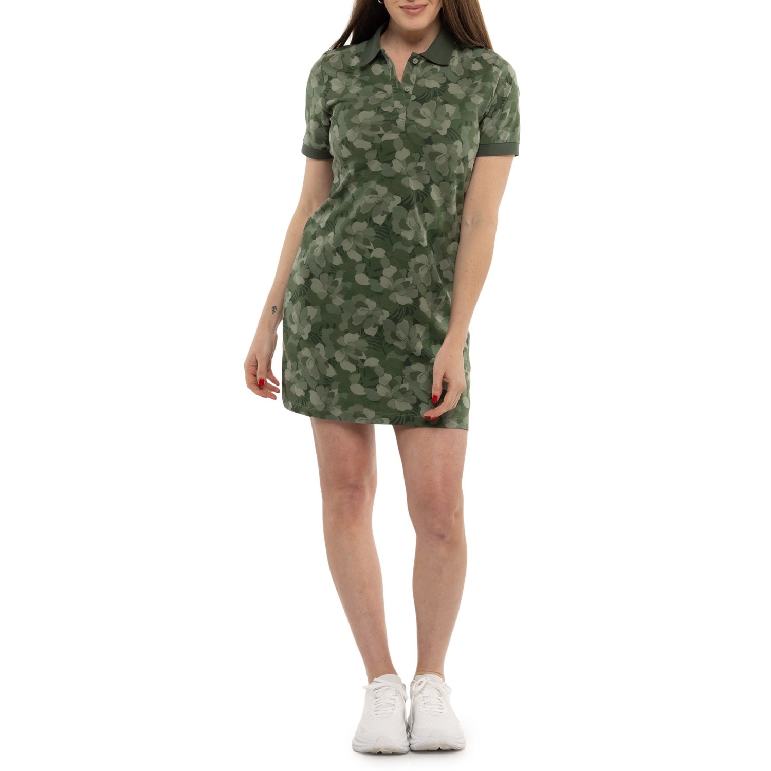 (取寄) ロレ レディース エフォートレス ポロ ドレス - ショート スリーブ Lole women Effortless Polo Dress - Short Sleeve Rio Floral Kombu - V807｜スウィートラグ