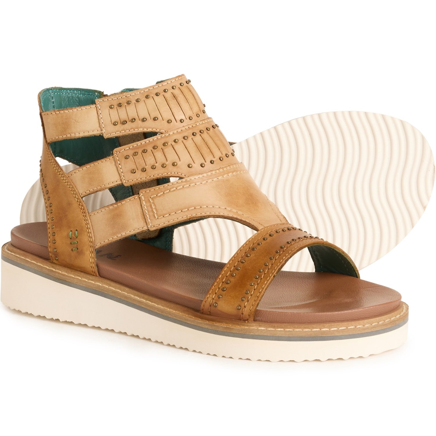 (取寄) ローン バイ ベッド ステュー レディース ロアン バイ ベッド スチュー パッセンジャー サンダル - レザー ROAN BY BED STU women Passenger Sandals - Leather (For Women) Tan Oats Hd｜スウィートラグ