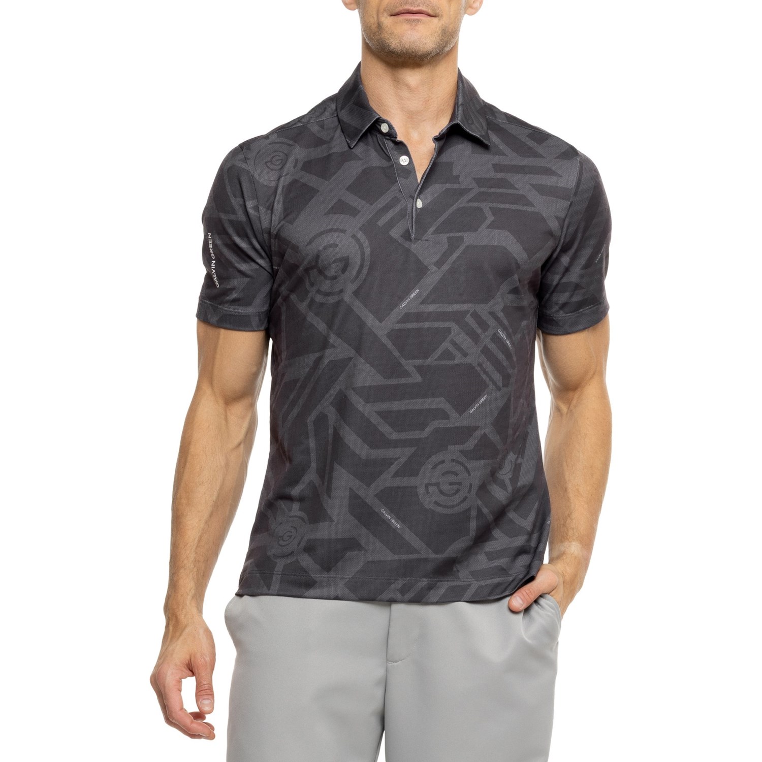 (取寄) ガルビングリーン メンズ ガルビン グリーン メイズ ゴルフ ポロ シャツ - ショート スリーブ GALVIN GREEN men Maze Golf Polo Shirt - Short Sleeve Black|スウィートラグ