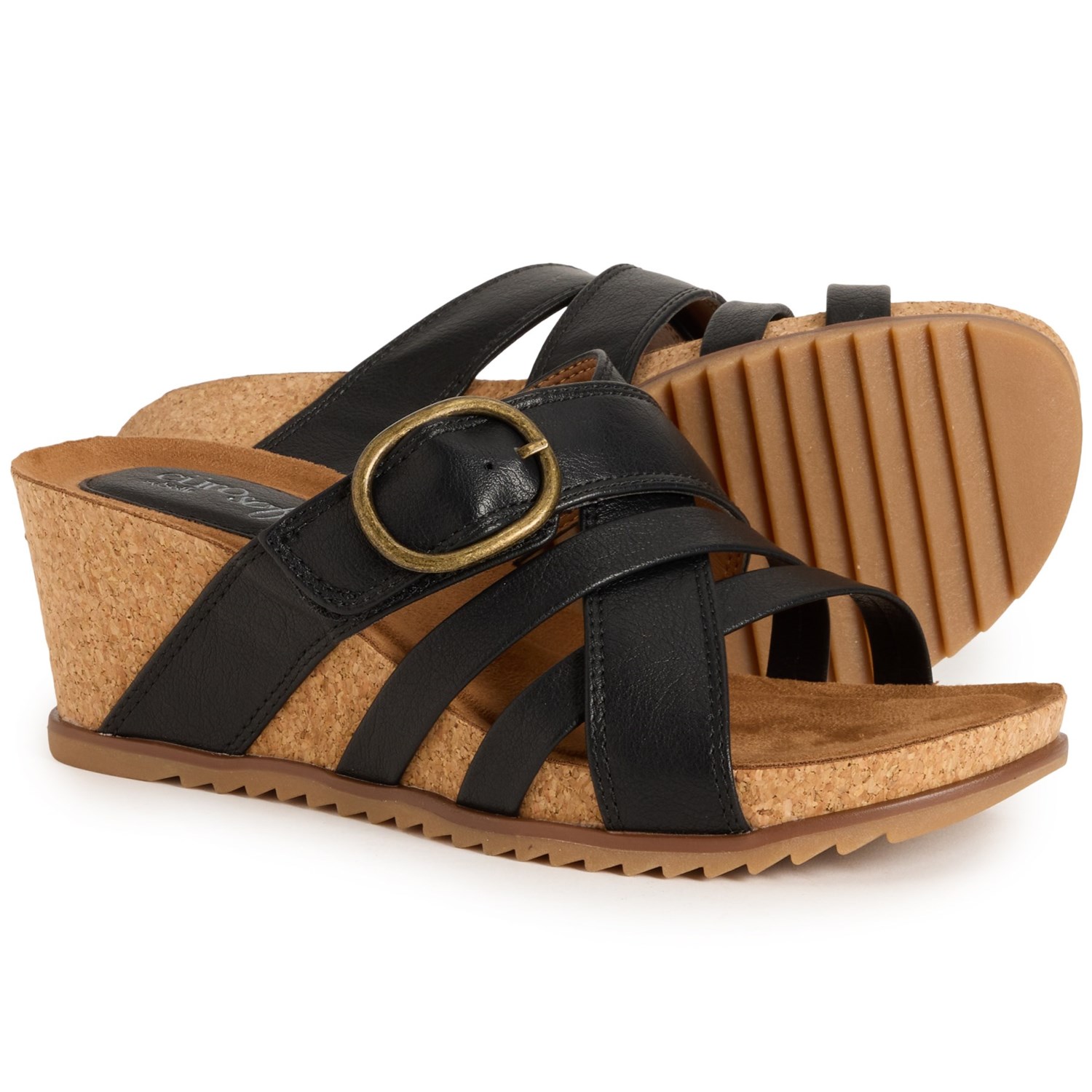 (取寄) ユーロソフトバイソフト レディース バイ ソフト テディ サンダル Eurosoft by Sofft women Teddie Sandals (For Women) Black｜スウィートラグ