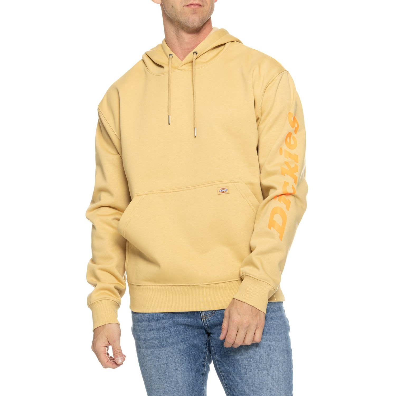 (取寄) ディッキーズ メンズ ディッキーズ ワードマーク プルオーバー フリース ブーディ Dickies men Wordmark Pullover Fleece Hoodie Nubuck Tan｜スウィートラグ