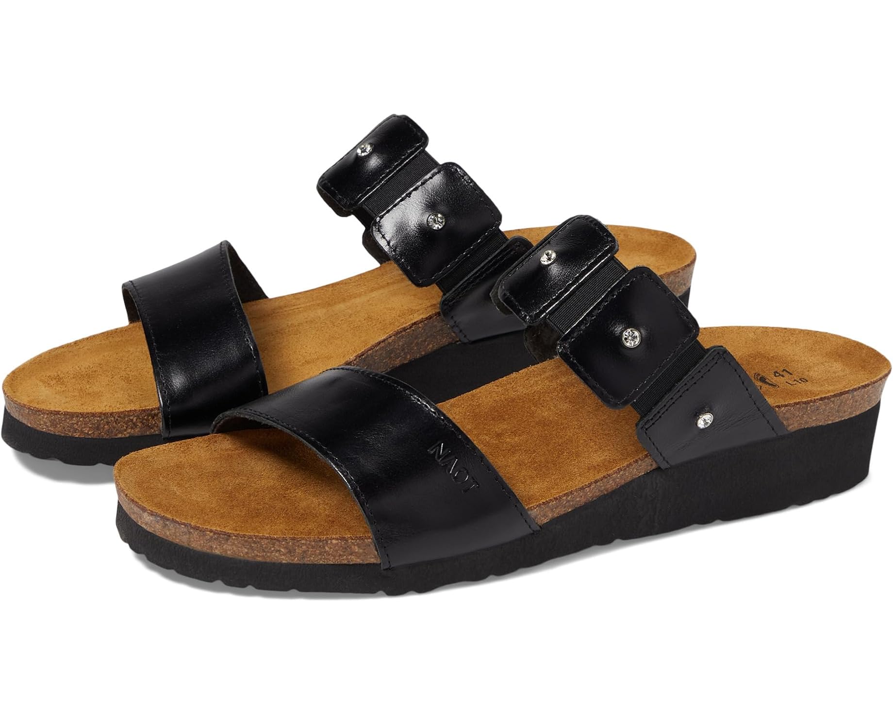 (取寄) ナオト レディース アシュレイ Naot women Ashley Black Madras Leather|スウィートラグ