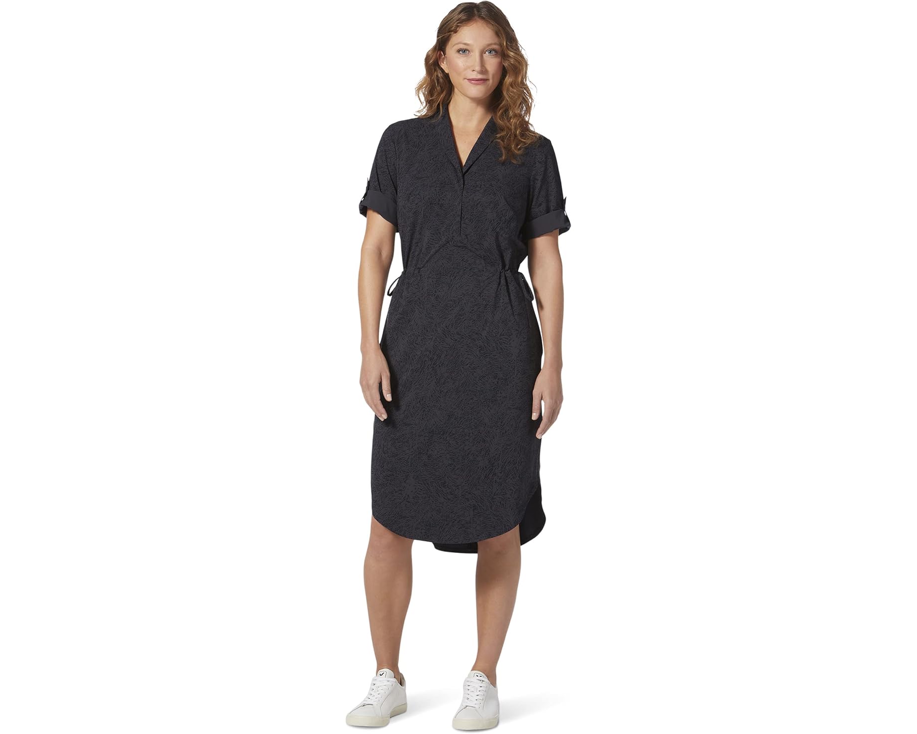 (取寄) ロイヤルロビンズ レディース スポ;ットレス トラベラー ドレス ショート スリーブ Royal Robbins women Spotless Traveler Dress Short Sleeve Jet Black|スウィートラグ