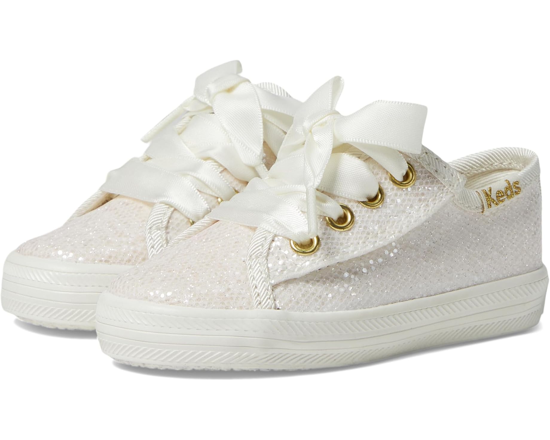 (取寄) ケッズ キッズ キックスター ジュニア セレブレーション (トドラー/リトル キッド) Keds kids Kickstart Jr. Celebrations (Toddler/Little Kid) Ivory Sparkle｜スウィートラグ 13,426円