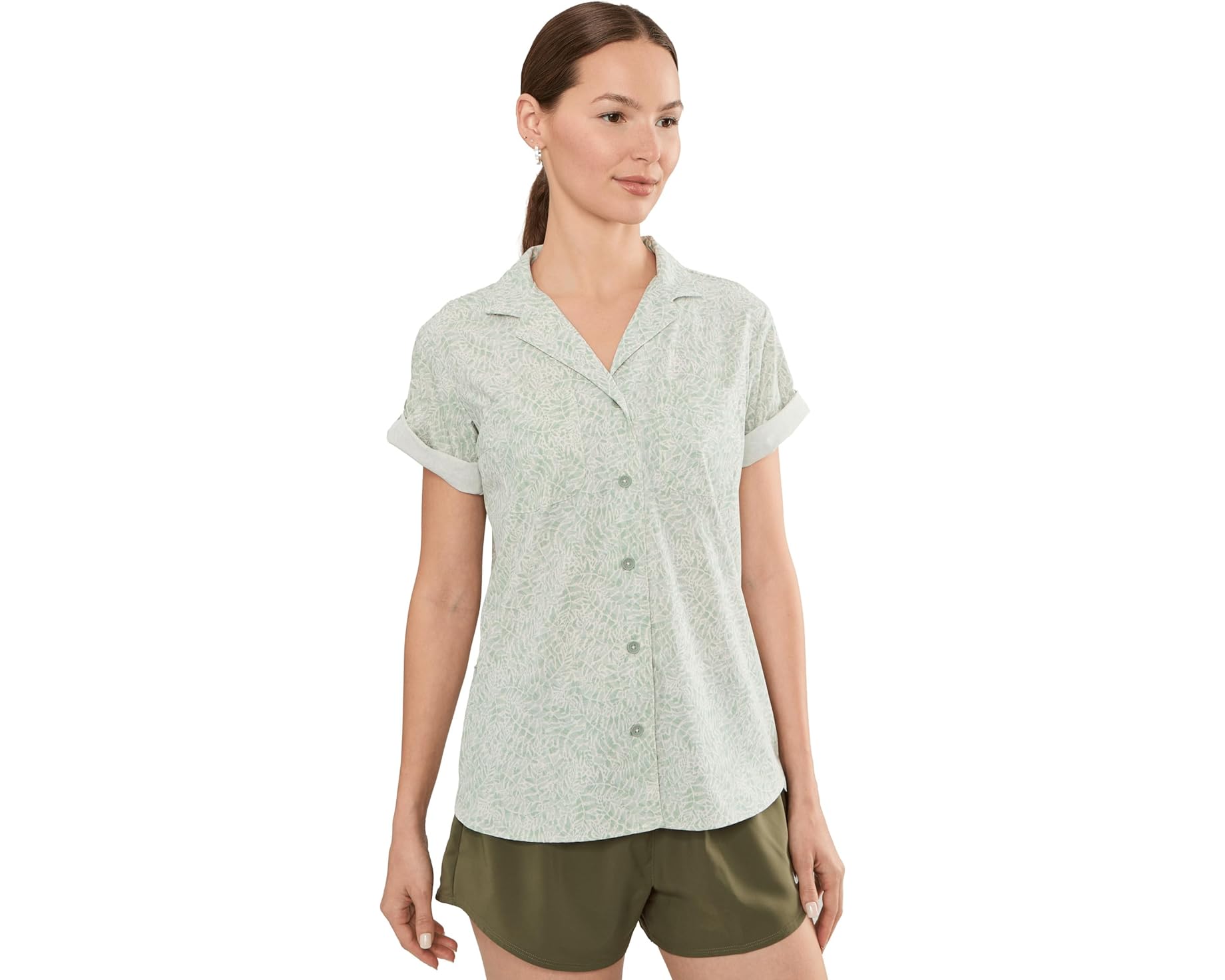 (取寄) ロイヤルロビンズ レディース スポ；ットレス エボリューション メドウ ショート スリーブ Royal Robbins women Spotless Evolution Meadow Short Sleeve Sage Leaf Briar Print｜スウィートラグ