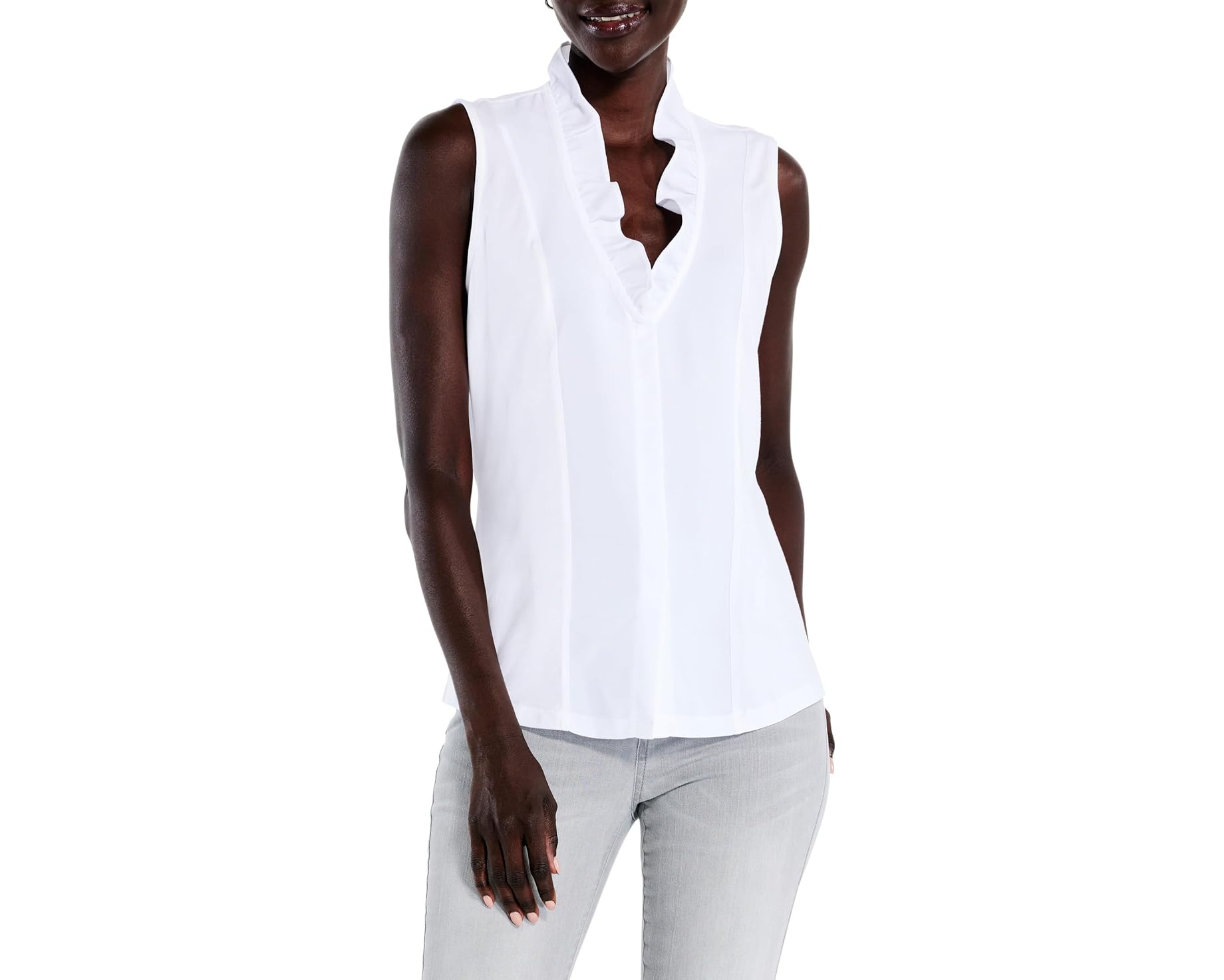 (取寄) ニックゾー レディース ラッフルド アラウンド タンク NIC+ZOE women Ruffled Around Tank Paper White 1|スウィートラグ