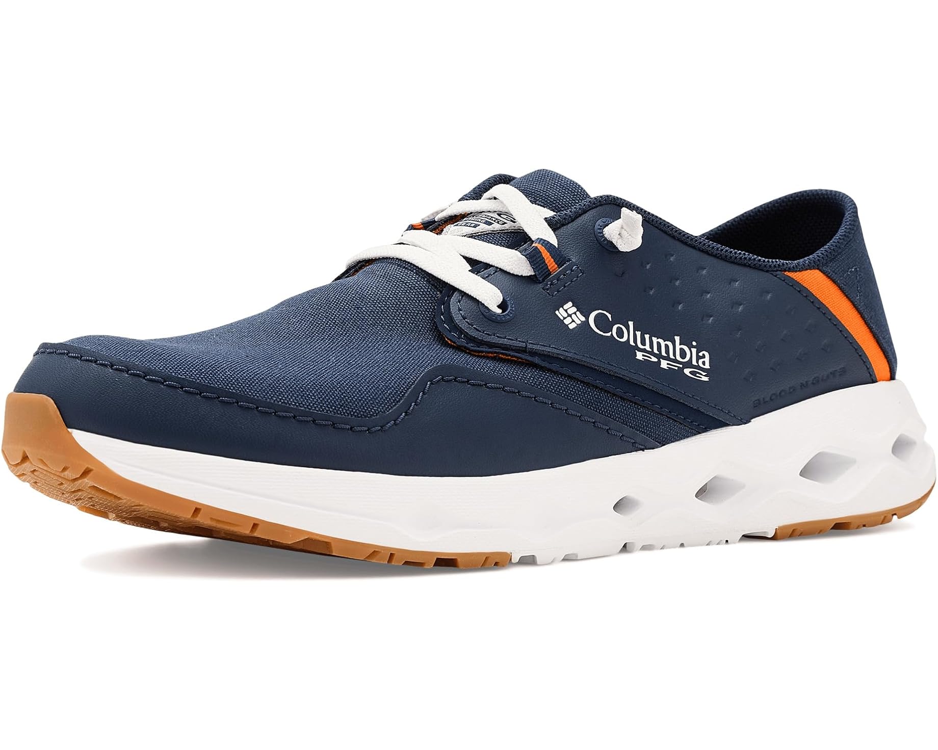 (取寄) コロンビア メンズ バハマ X リラックスド-フィット Columbia men Bahama X Relaxed Collegiate Navy/Spark Orange｜スウィートラグ