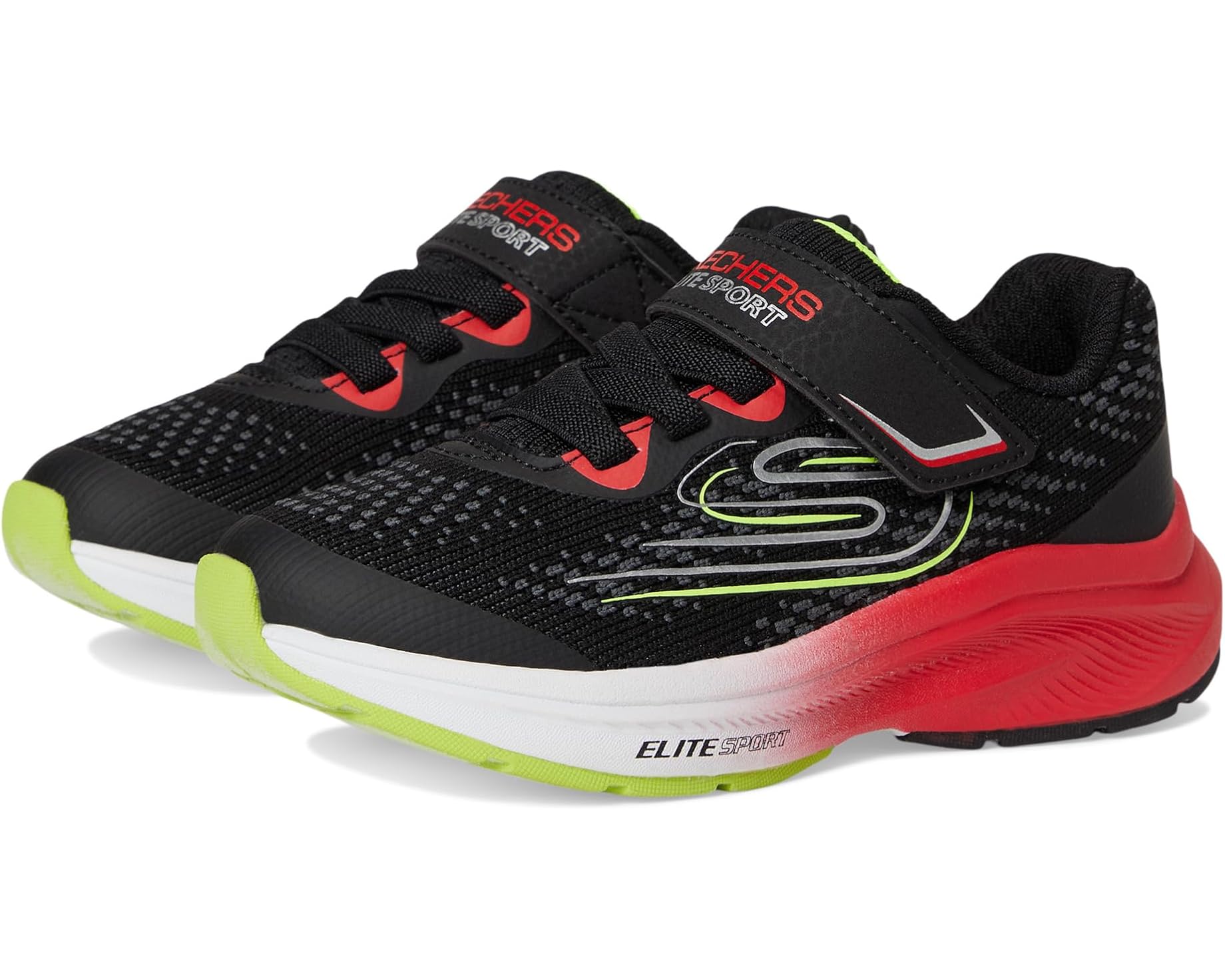 (取寄) スケッチャーズ キッズ キッズ エリート スポーツ ストライド (リトル キッド/ビッグ キッド) SKECHERS KIDS kids Elite Sport Stride 403952L (Little Kid/Big Kid) Black/Red｜スウィートラグ