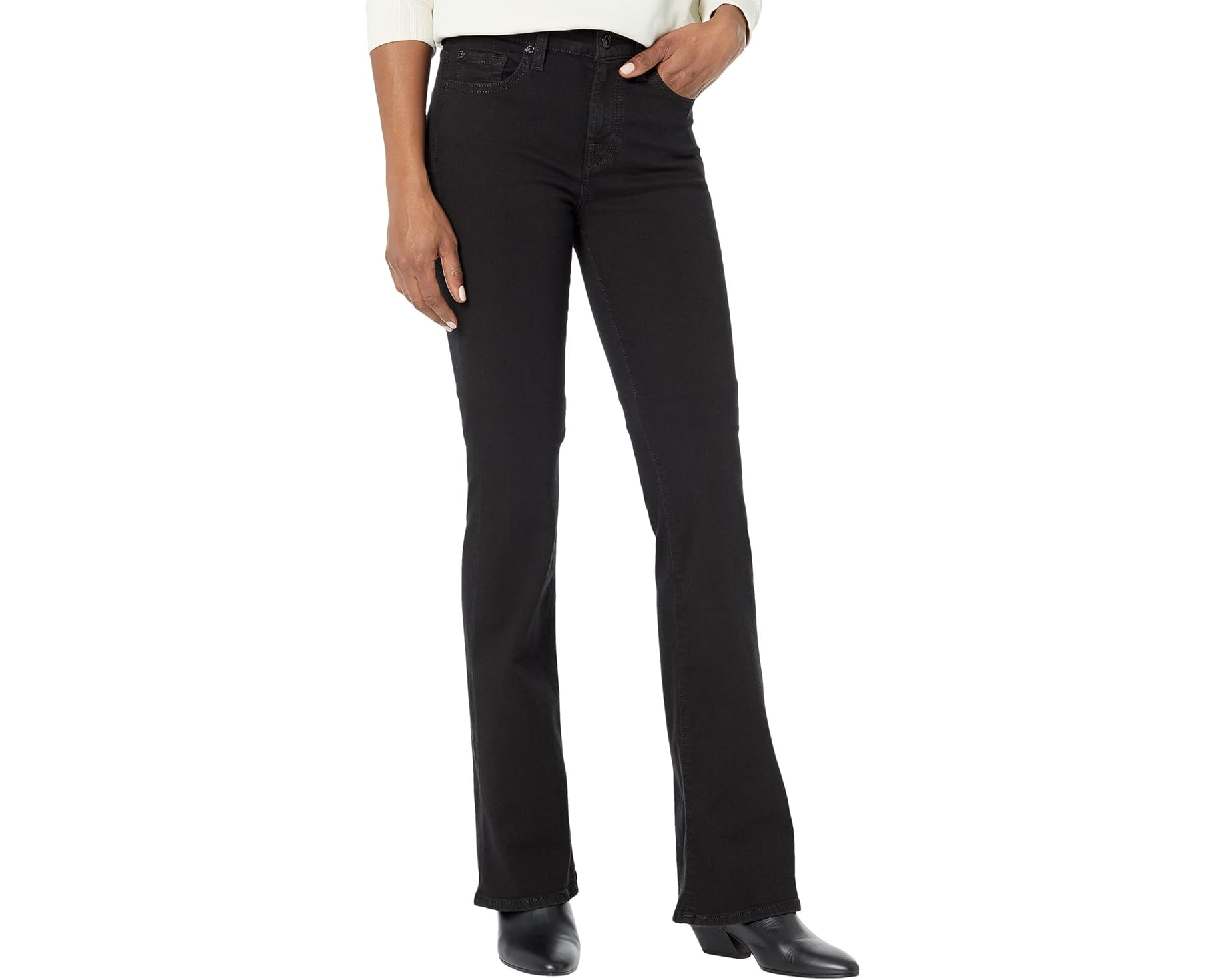 (取寄) セブンフォーオールマンカインド レディース b(エアー) キミー ブーツカット イン リンス ブラック 7 For All Mankind women B(air) Kimmie Bootcut in Rinse Black Rinse Black|スウィートラグ